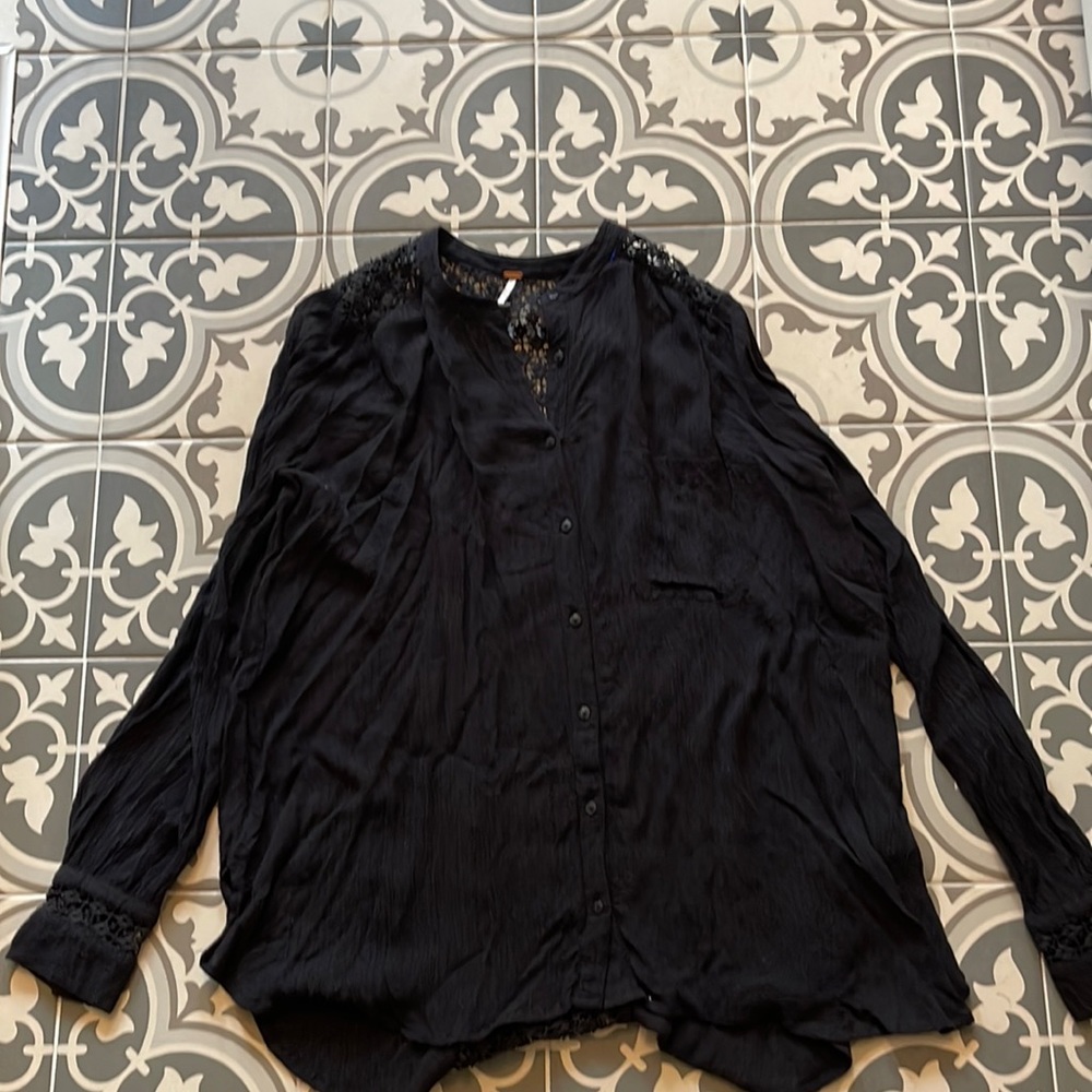Free People, black Tunic shirt